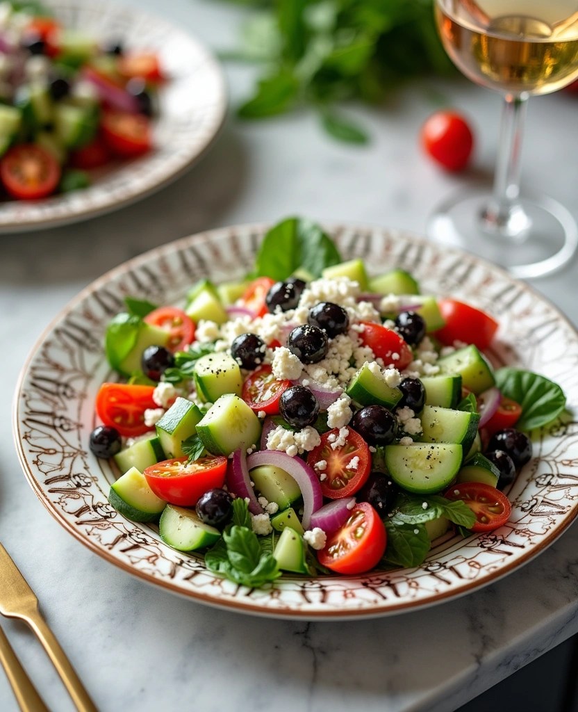 Healthy Greek Salad with Feta: A Tasty Twist on a Classic - DIY & Beyond