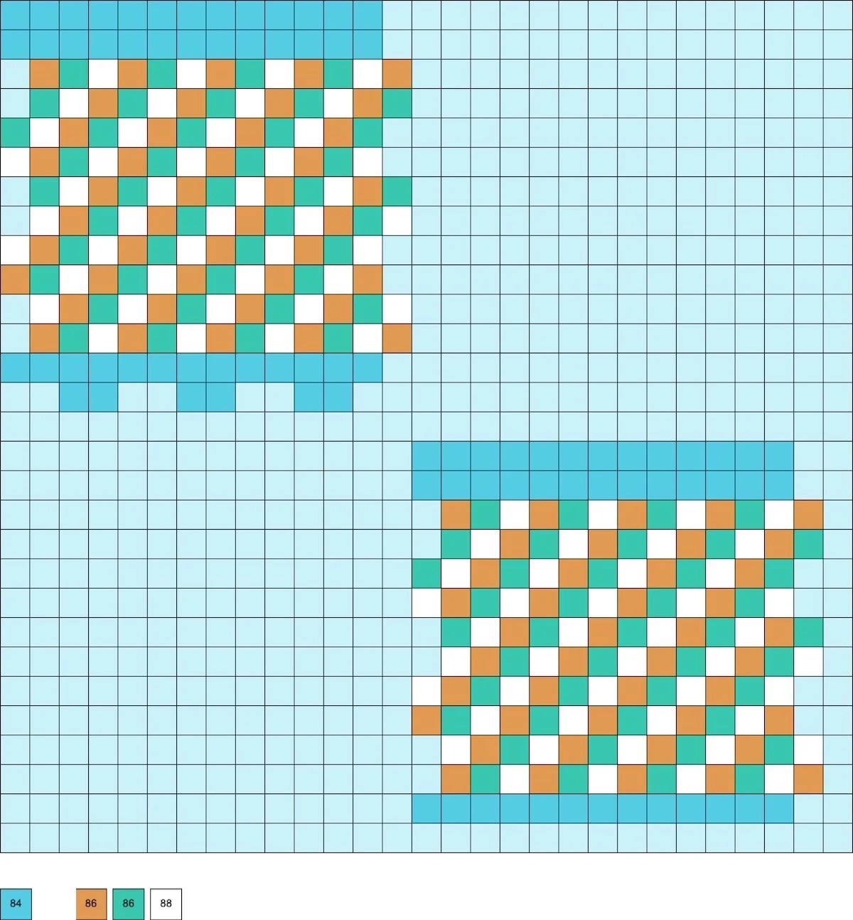 Hama bead box sides pattern