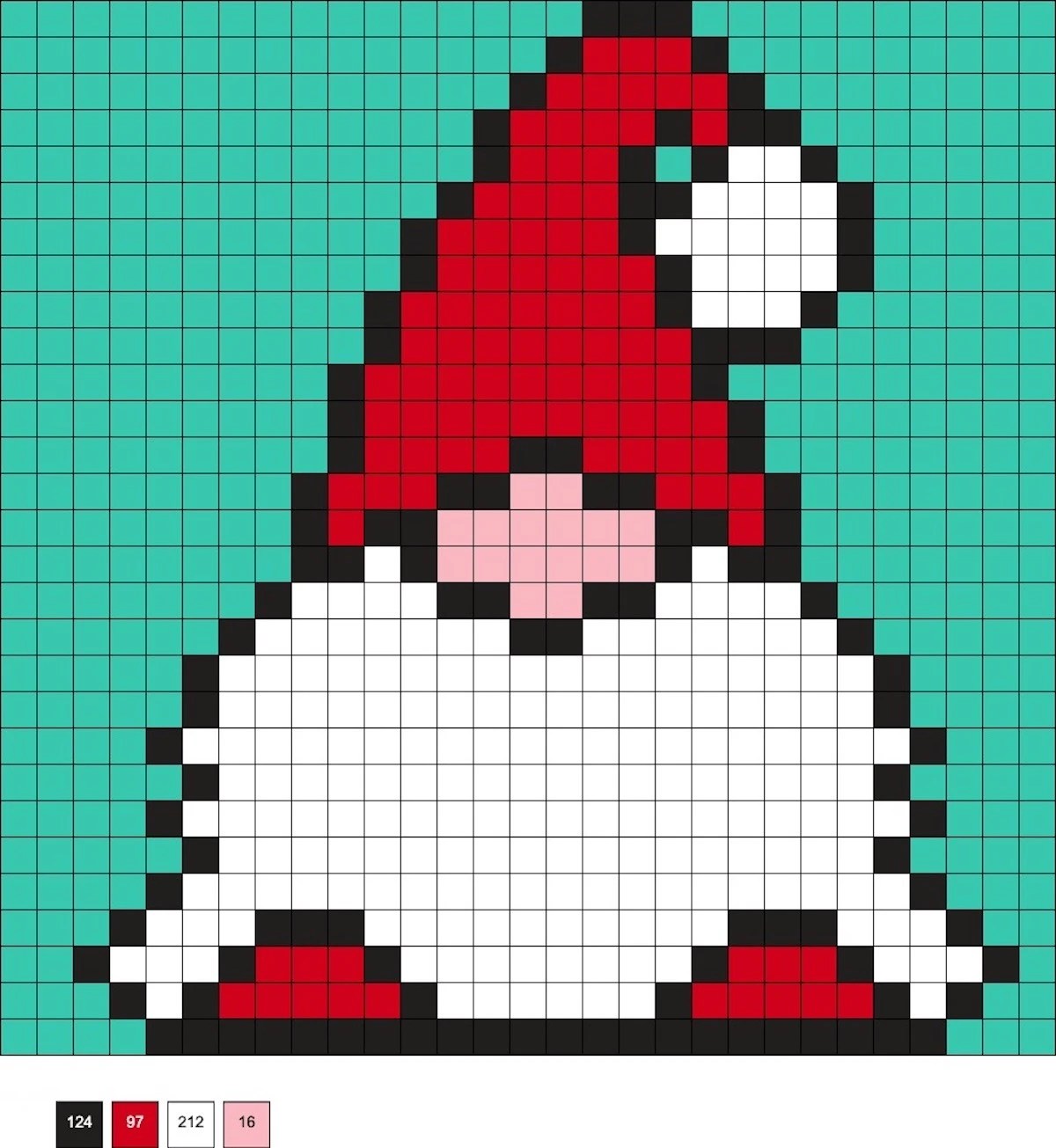 gnome perler pattern