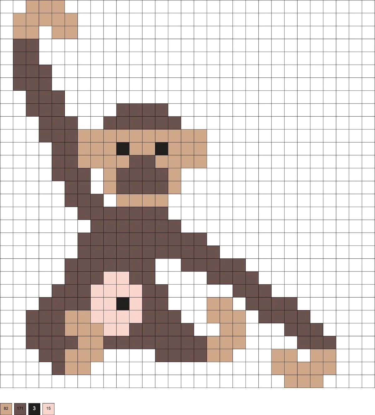 perler bead monkey