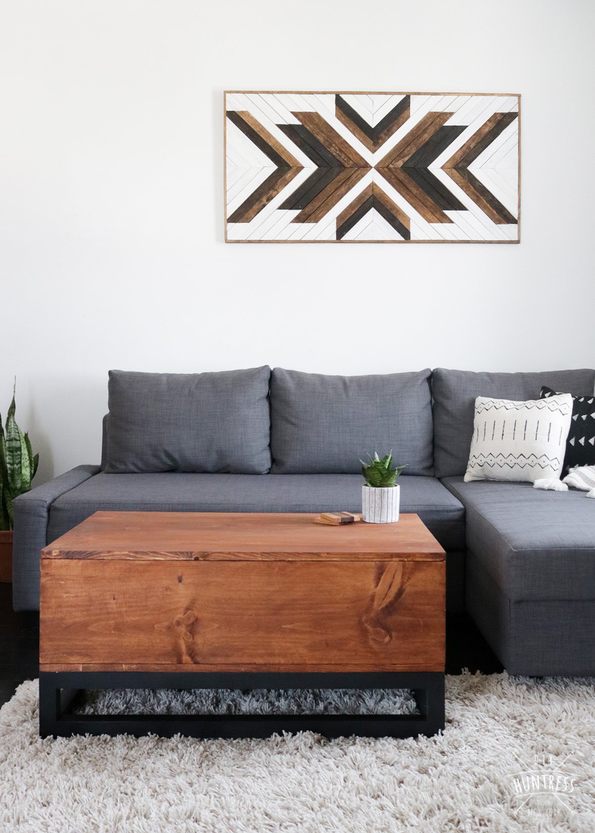 Diy Coffee Table With Hidden Storage Diy Huntress