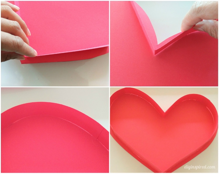 In this video, i show you how to make a paper heart. Diy Paper Heart Box Instructions Diy Inspired
