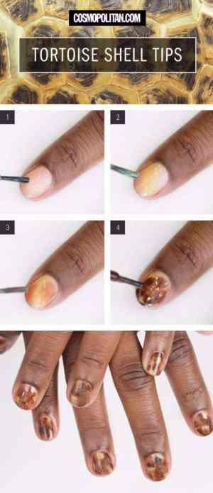 nails tortoise paint ways tips shell diyjoy cool peel coat base