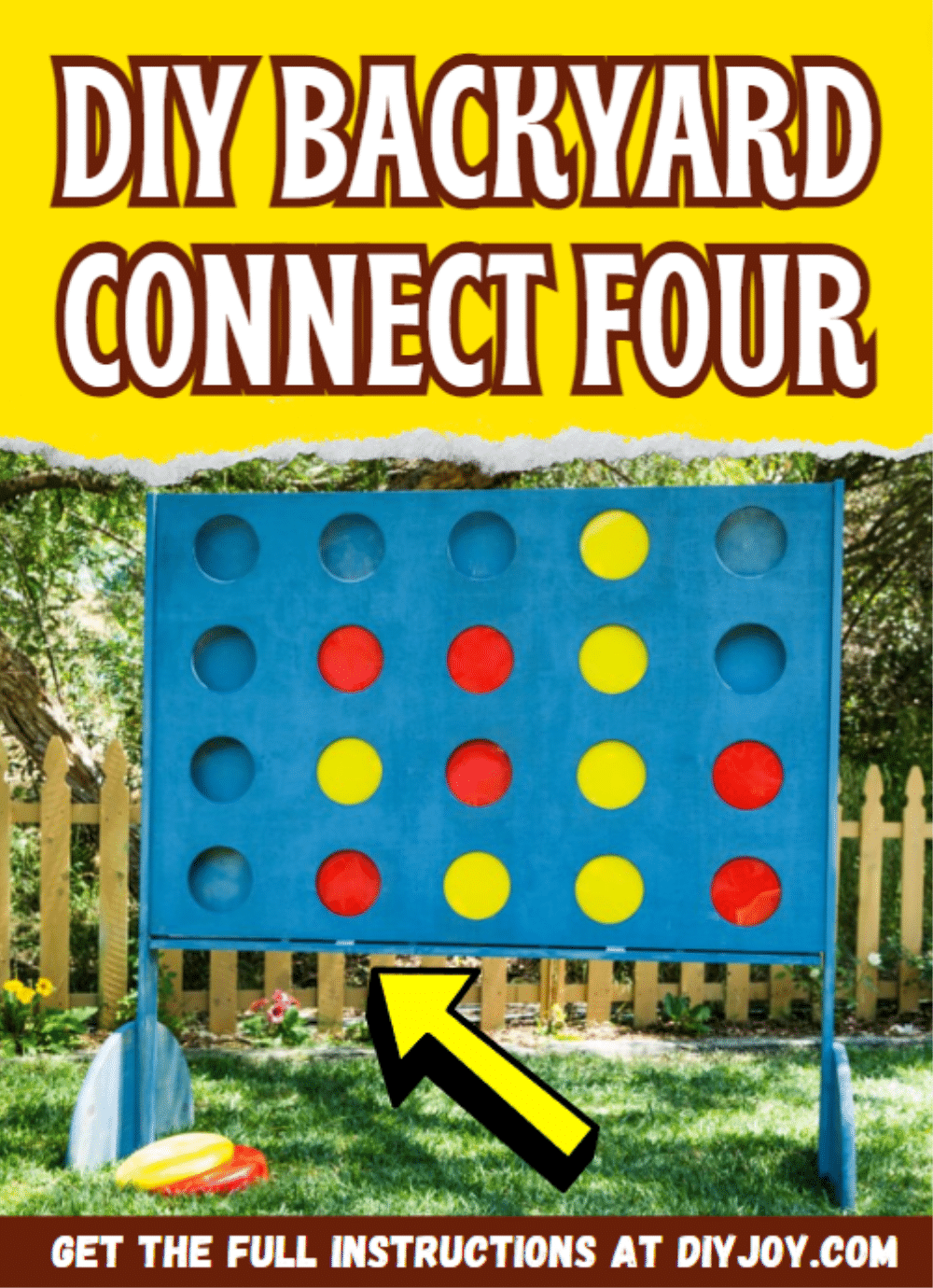 How to build a diy backyard connect four