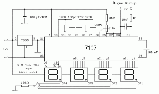 led display dc voltmetre