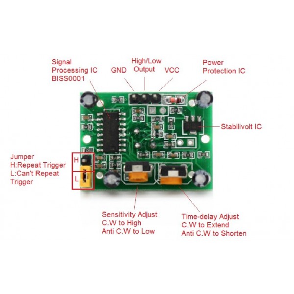 İHC-SR501 PIR Sensor Modul