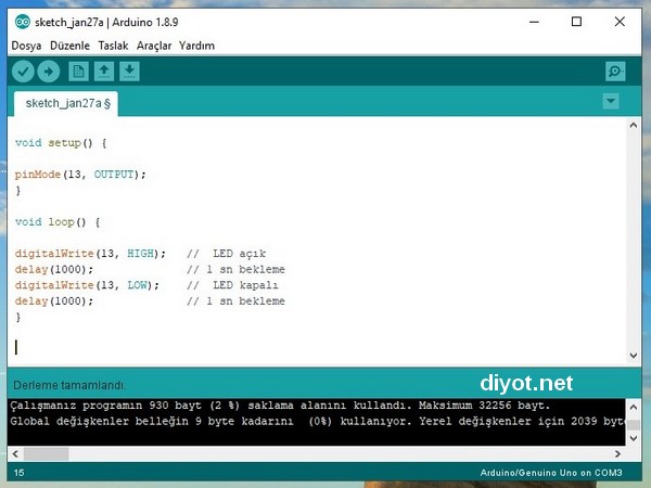 Proteus 8.xx ile Arduino Simülasyonu