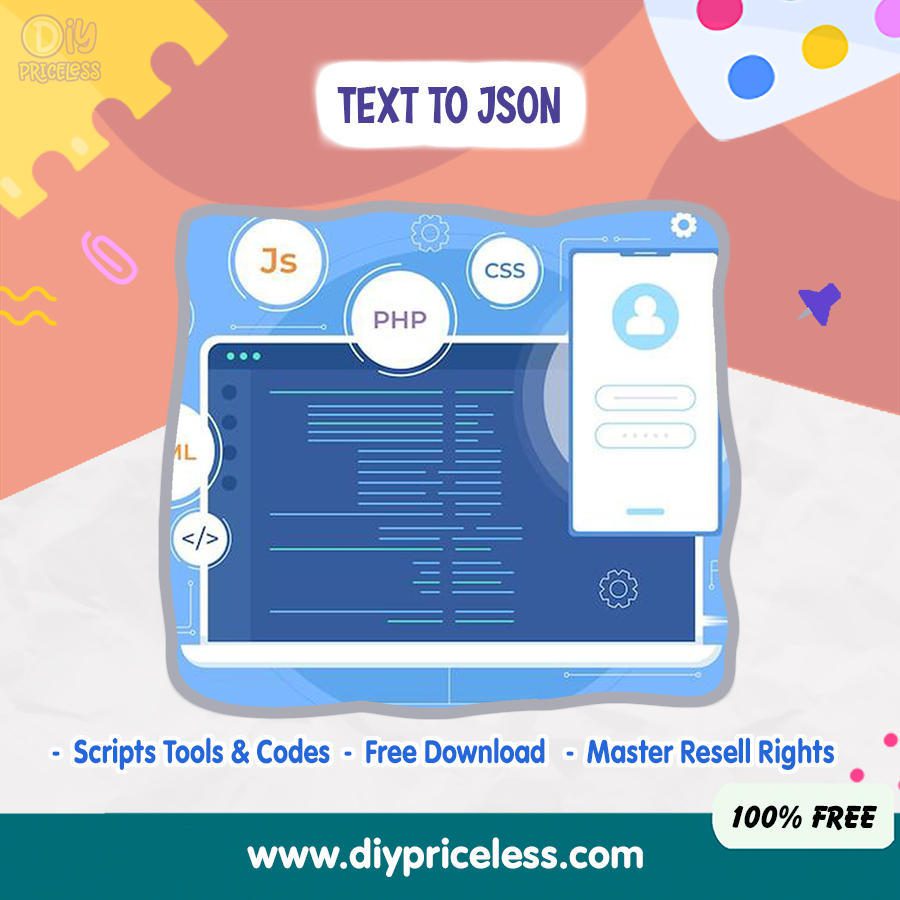 Text to JSON Converter Tool 2024: Easily Convert Text code to JSON by Using this Tool and become a millionaire after selling this tool