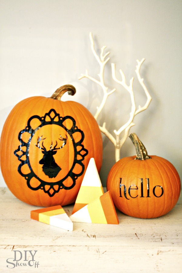 DIY vinyl pumpkin decals