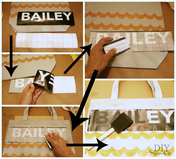 DIY personalized trick or treat bags
