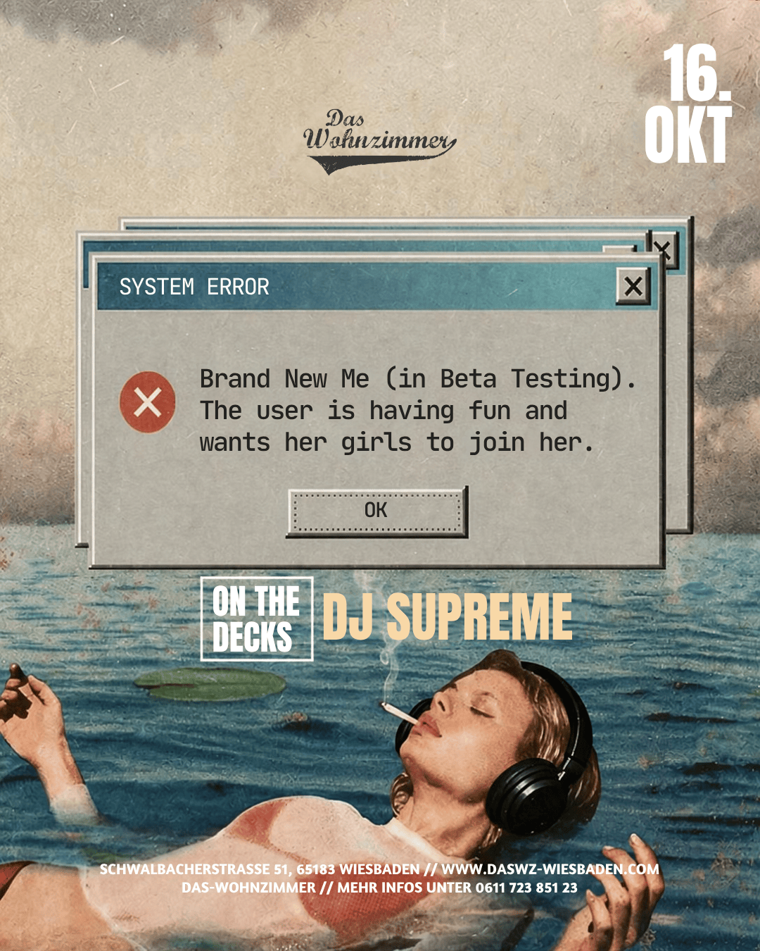 NEW ME IN BETA-TESTING – Das Wohnzimmer Wiesbaden, 16. Oktober