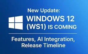 Windows 12 AI Features with Copilot+ interface on a laptop screen, showing Recall and CoCreator tools.