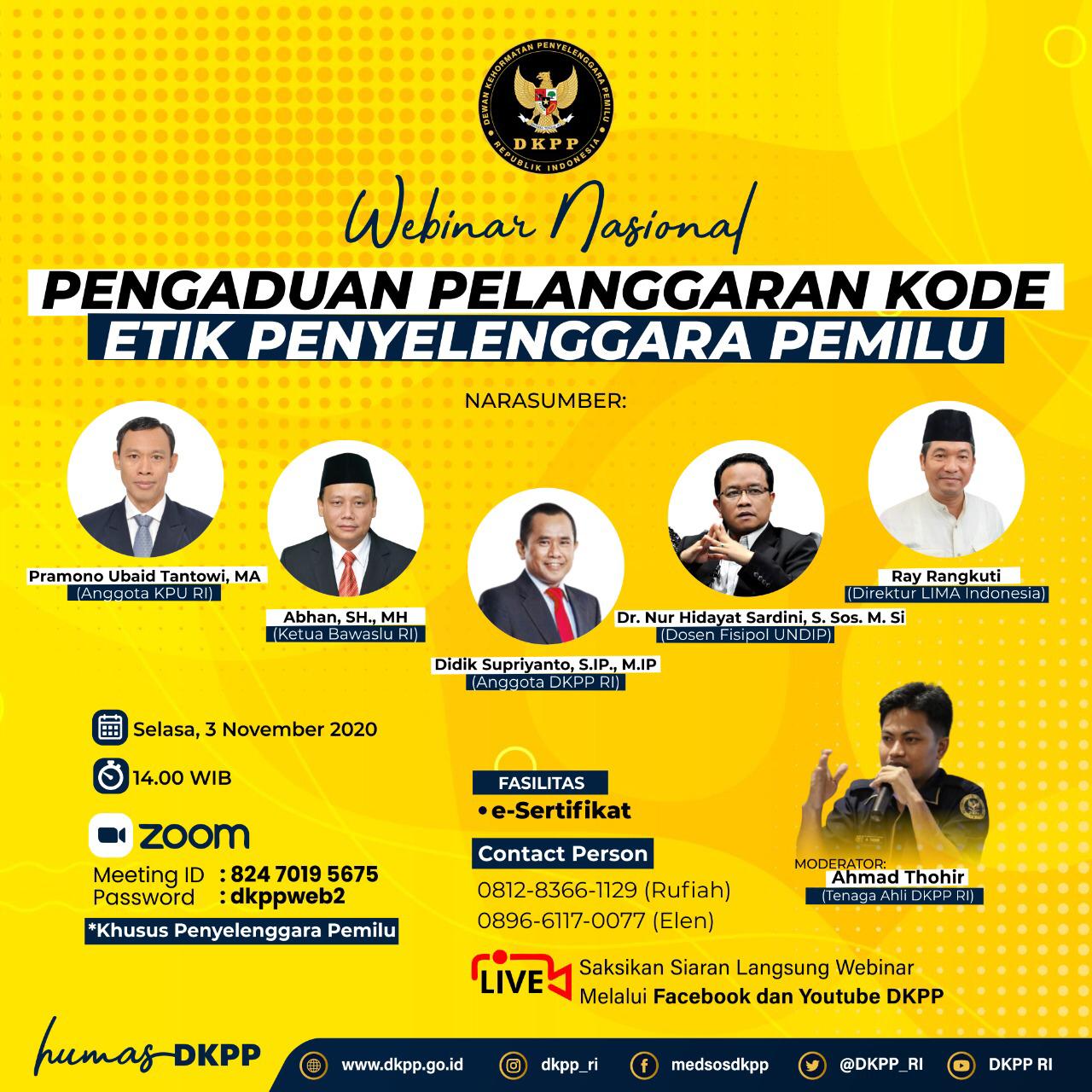 Didik Supriyanto Paparkan Perbedaan Pelanggaran Administrasi dan Kode Etik  – DKPP RI