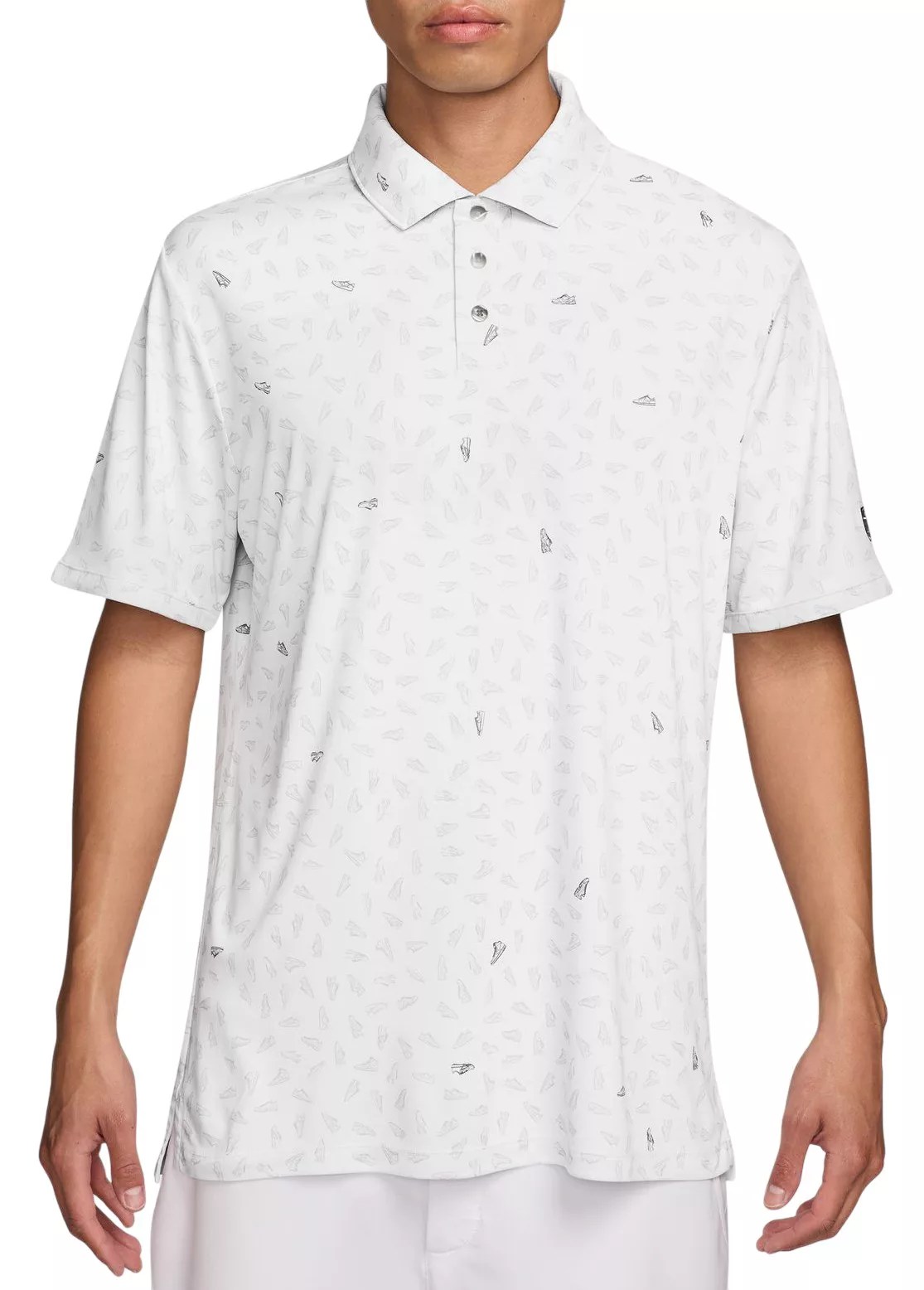 Nike Men’s Par Dri-FIT Shoe Print Golf Polo (Work Blue)
