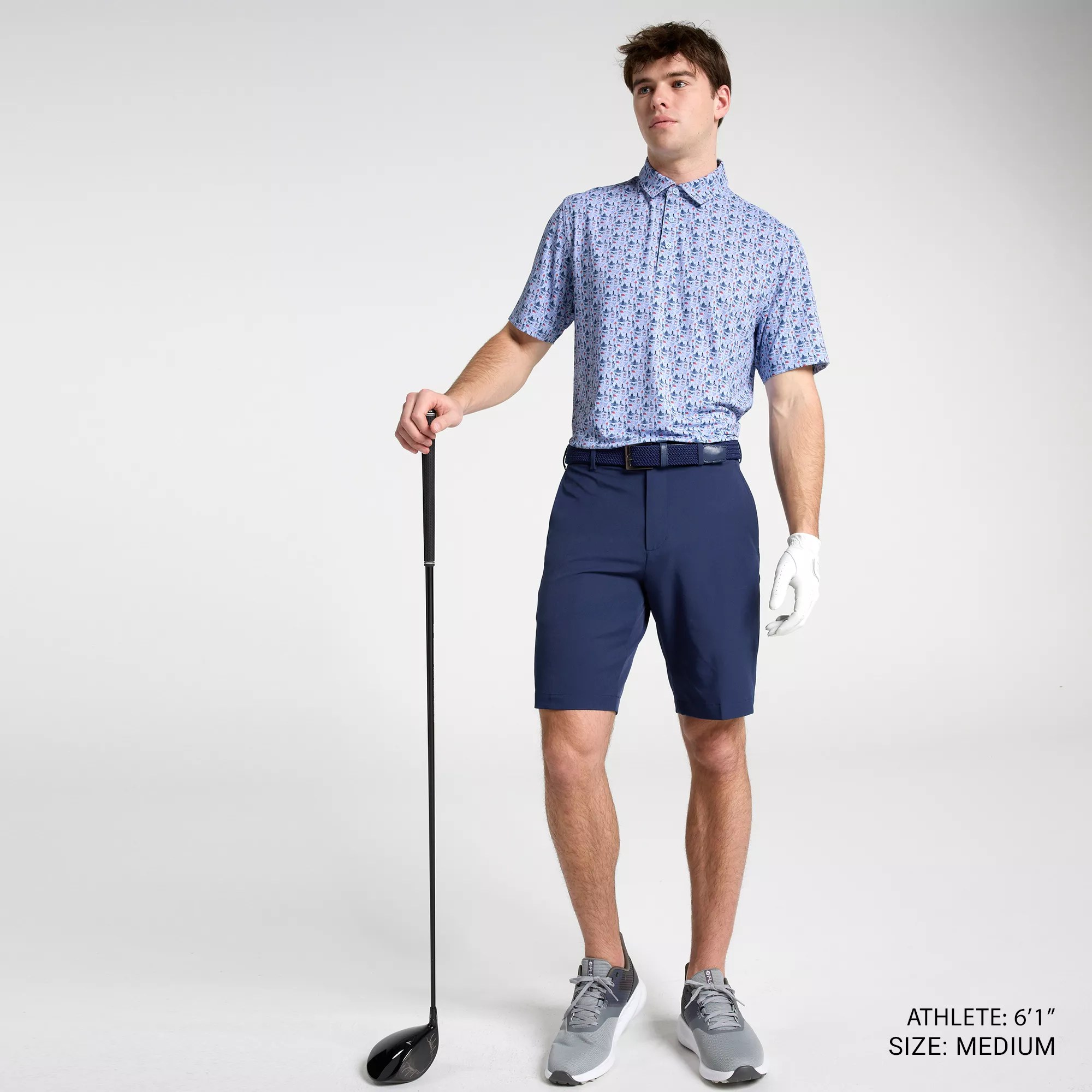 Walter Hagen Men’s Performance 11 Novelty Print Golf Polo: 2 for 
