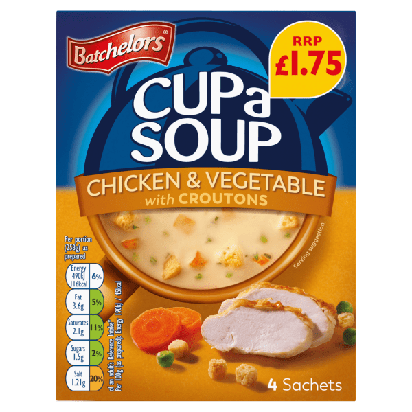 BATCHELORS CUP A SOUP CREAM OF VEG