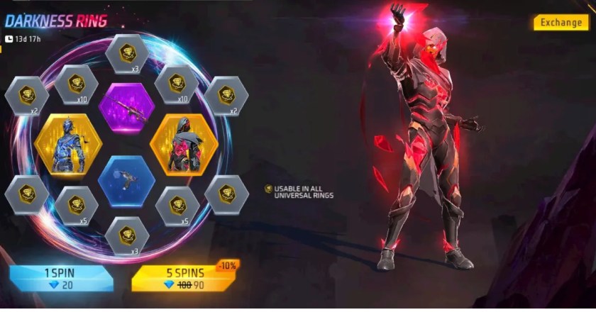 Darkness Ring Event Free Fire