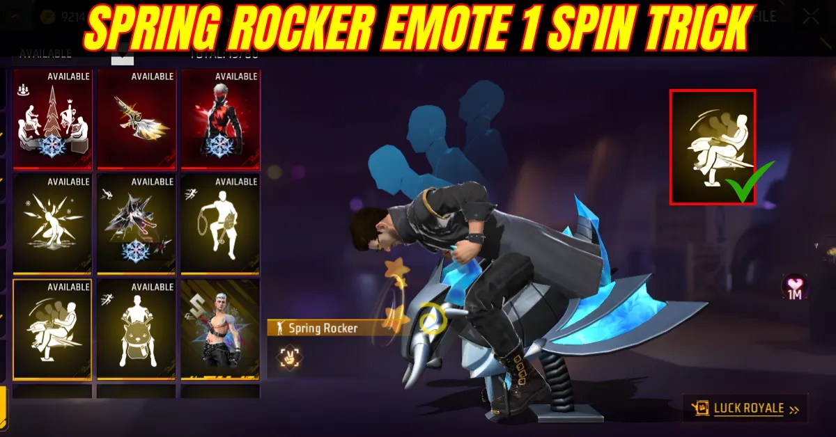 Spring Rocker emote 1 spin Trick