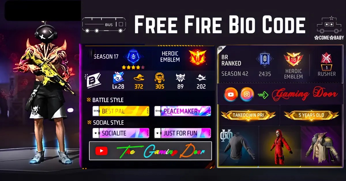 free fire bio code