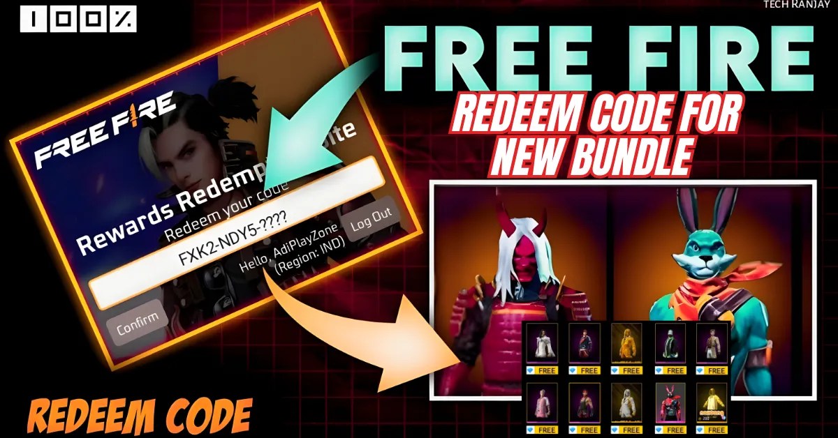 free fire redeem code for new bundle