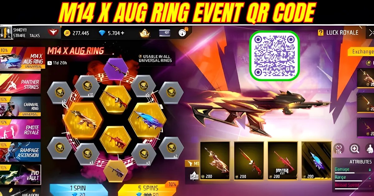 M14 x Aug Ring Event QR Code Free Fire