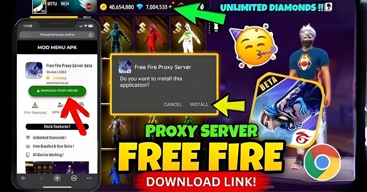 free fire proxy server link