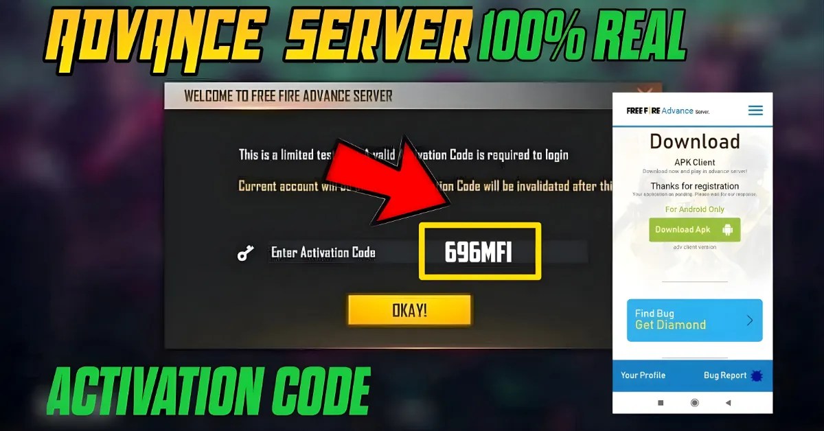 Free Fire Advance Server Activation Code