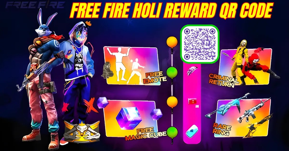 Free Fire Holi Reward QR Code