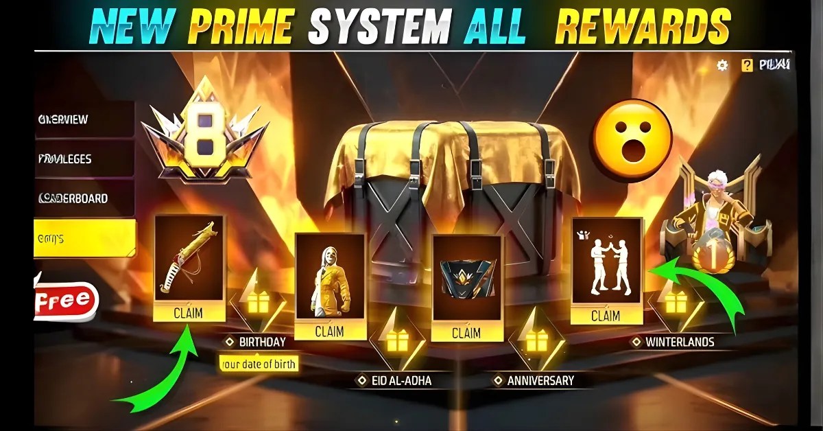 Free Fire Premium Rewards System