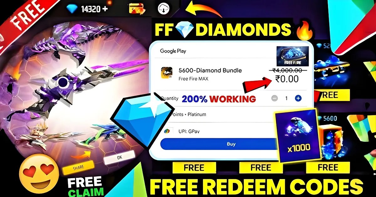 Free Fire Redeem Code Diamonds