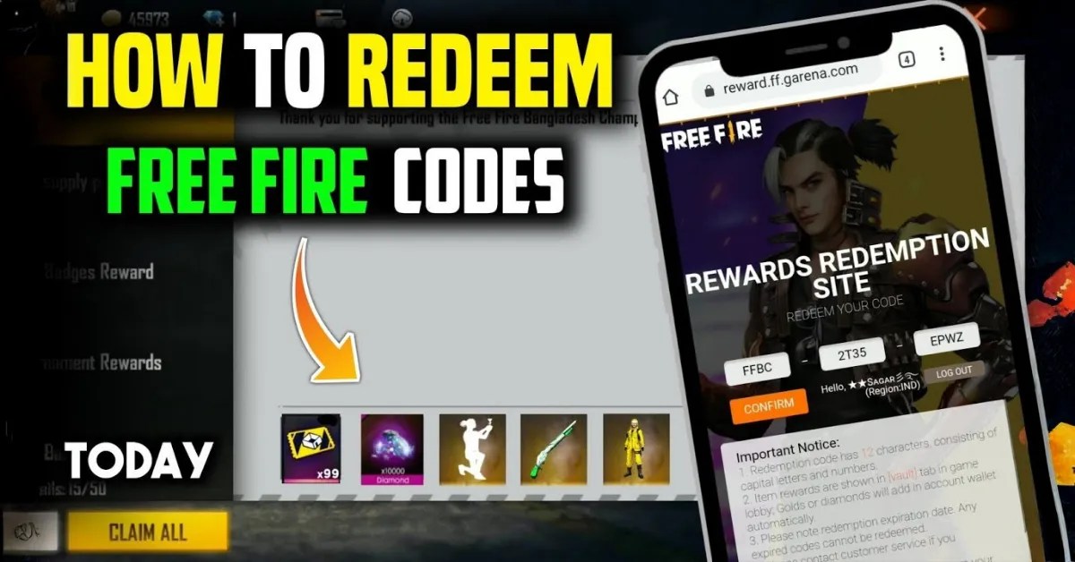 Free Fire Code Redemption Process