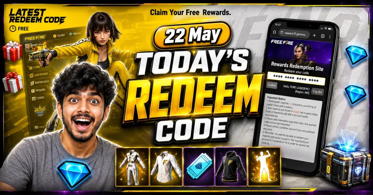 Free Fire Redeem Code 22 May 2026