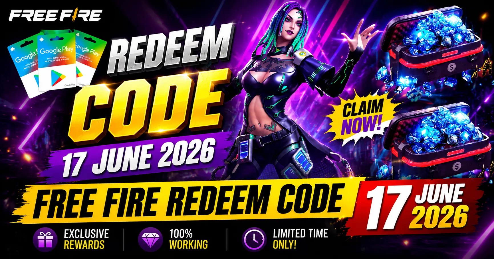 Free Fire Redeem Code 17 June 2026