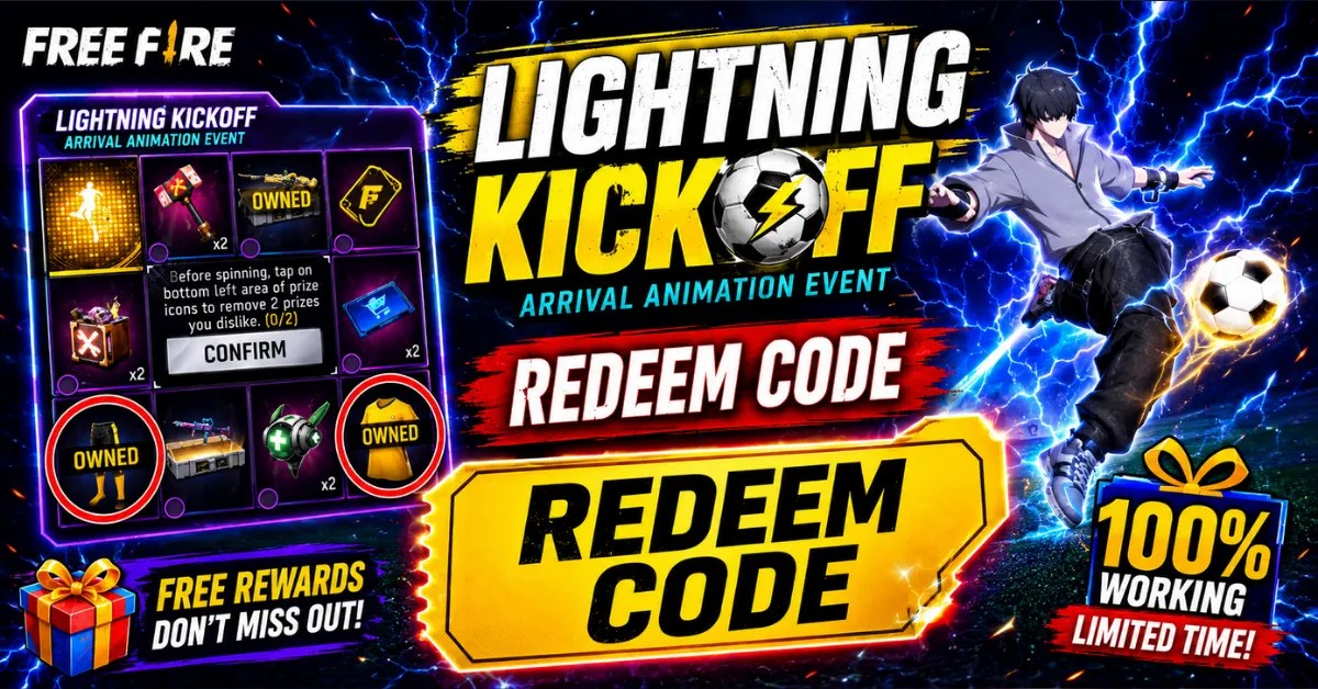 Lightning Kickoff Arrival Animation Event Redeem Code