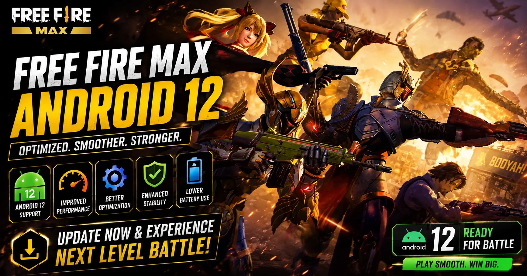 Free Fire Max Android 12
