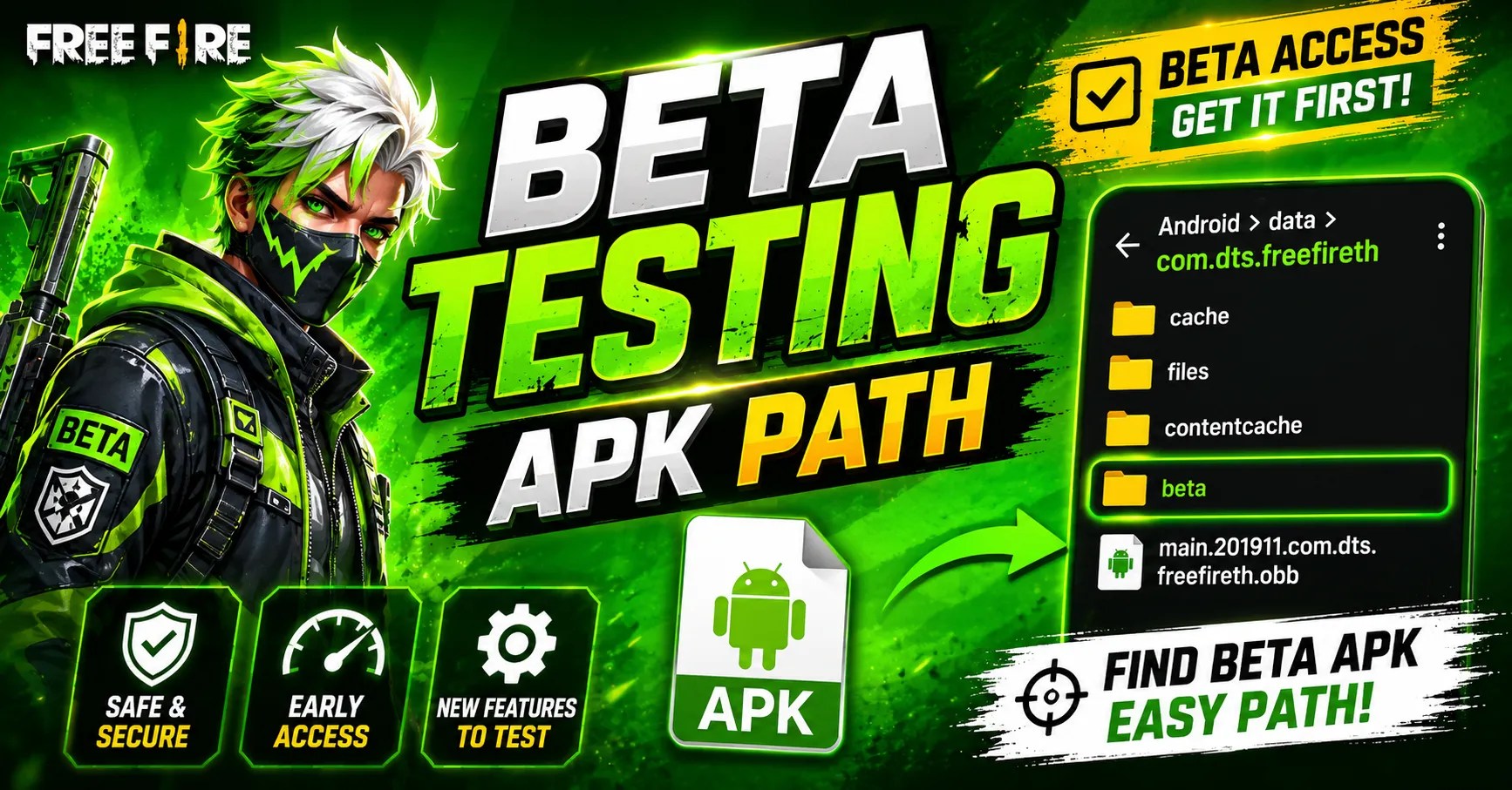Beta Testing Apk Path in Free Fire