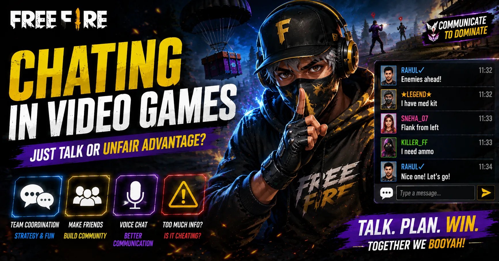 Chating in Video Games Free Fire
