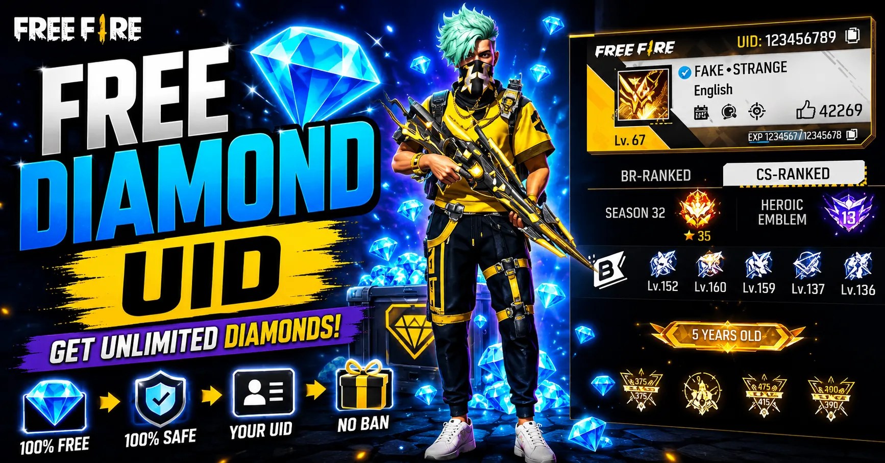 Free Diamond UID in Free Fire