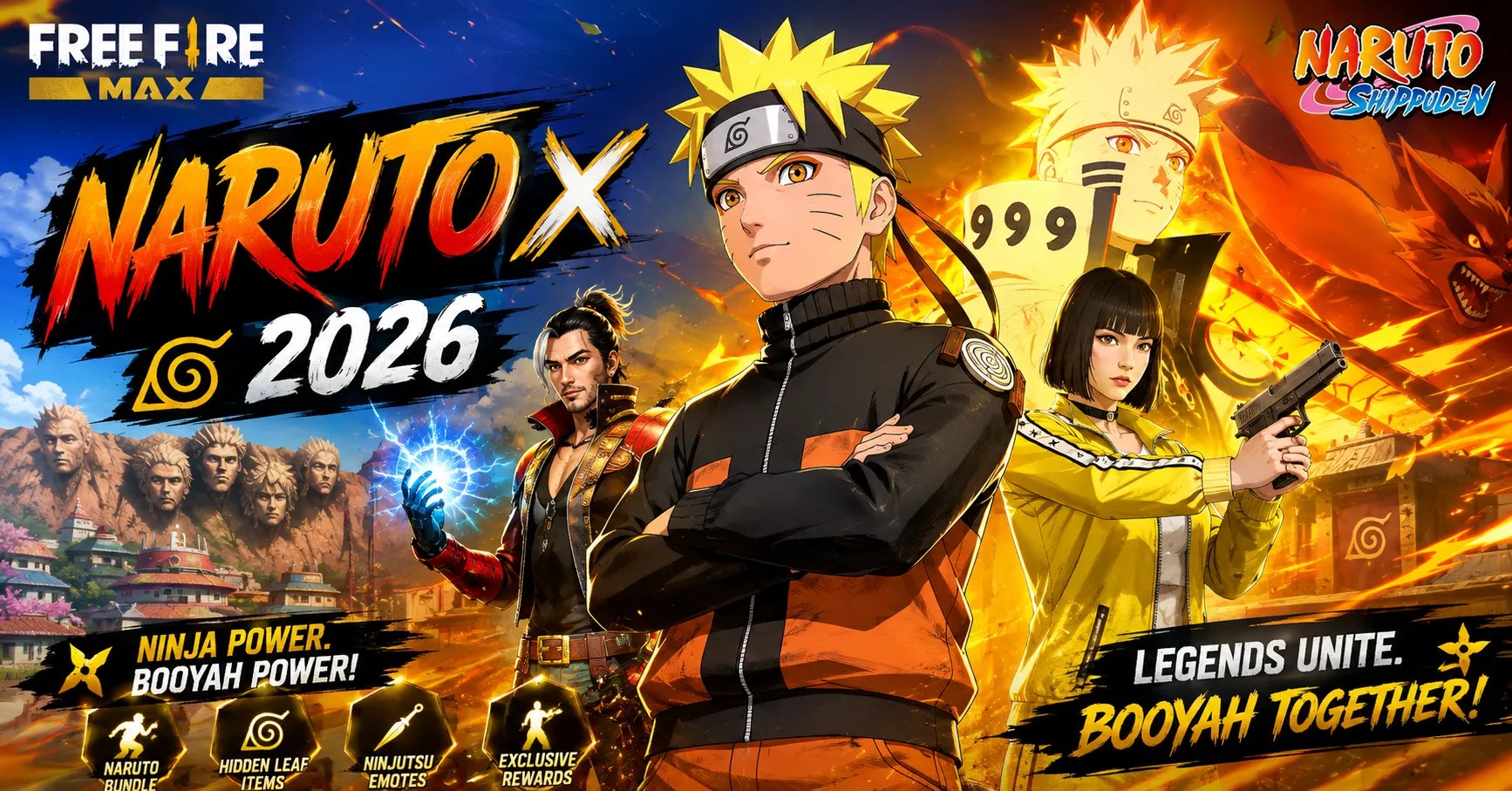 Free Fire Max x Naruto 2026