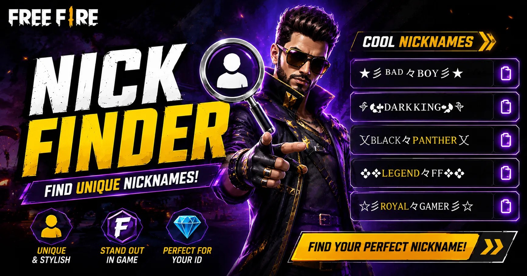 Free Fire Nickfinder
