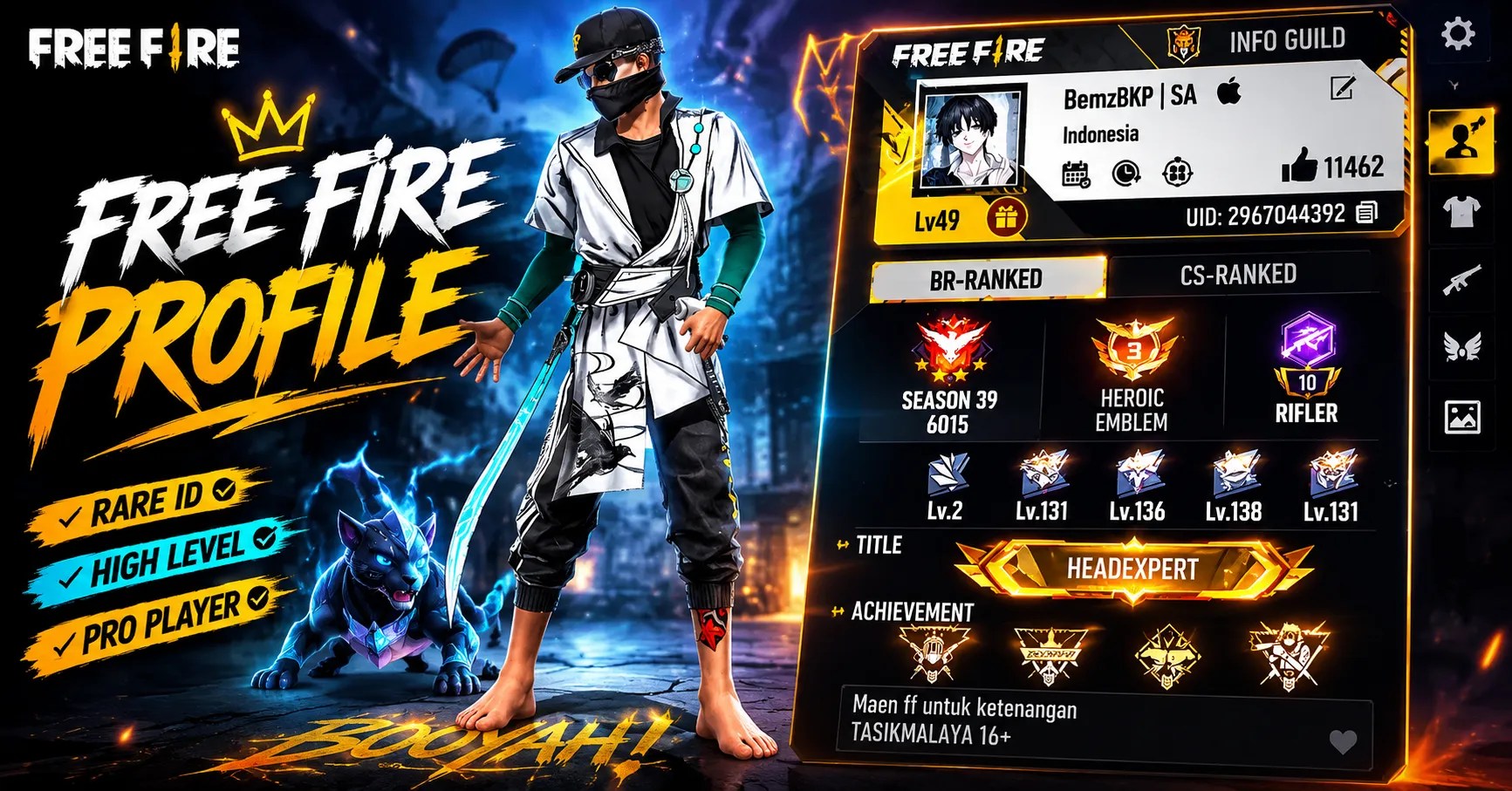 Free Fire Profile