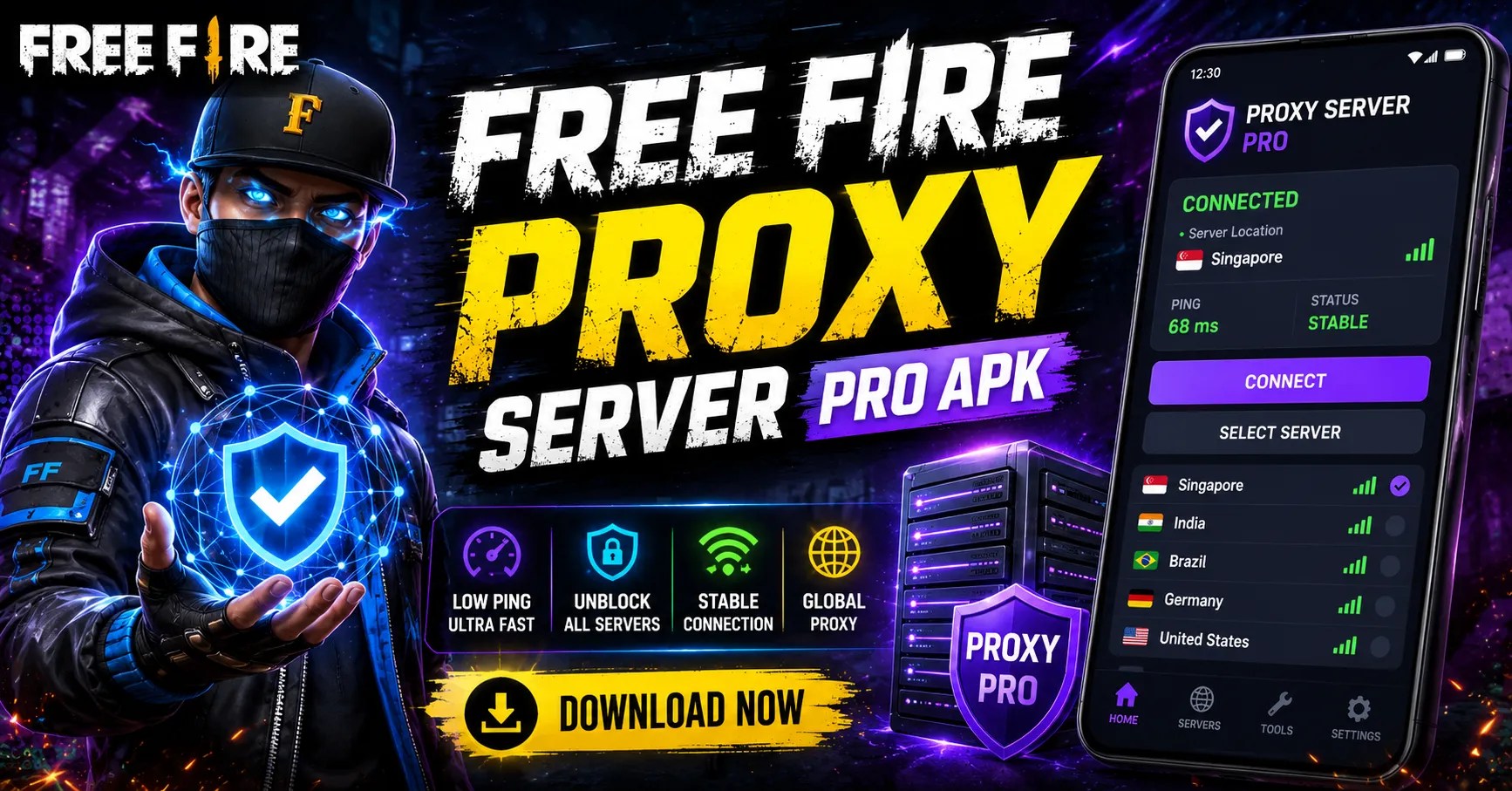 Free Fire Proxy Server Pro Apk