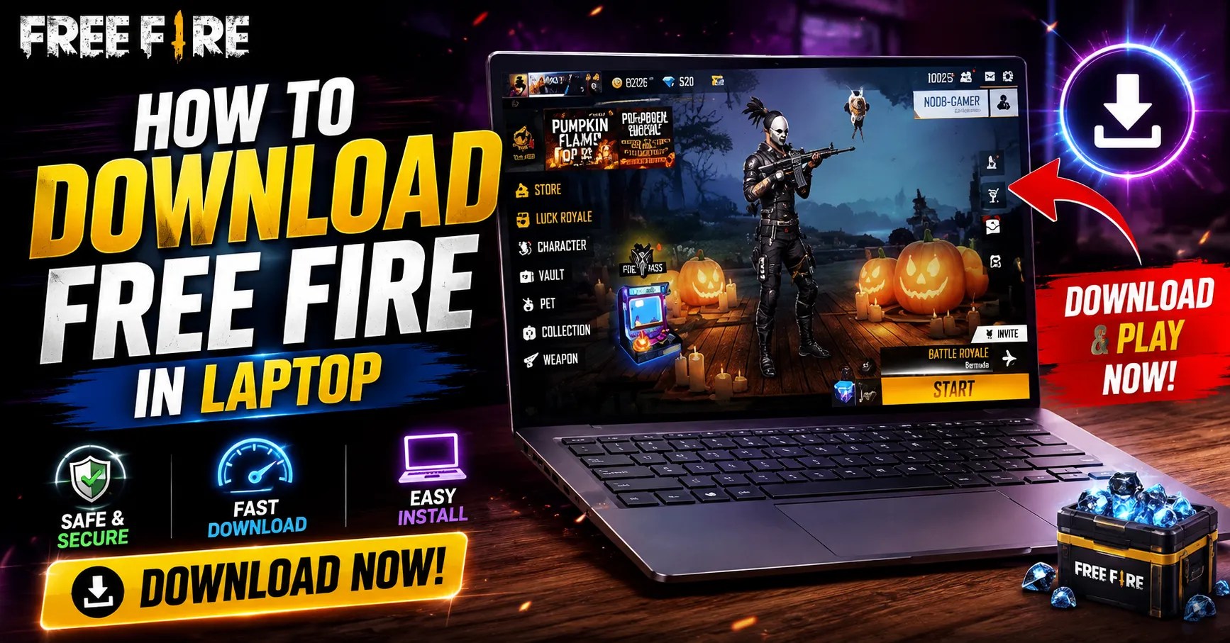 How To Download Free Fire in Laptop