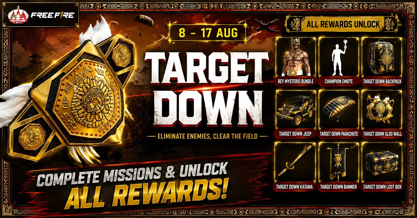 Target Down All Rewards Unlock