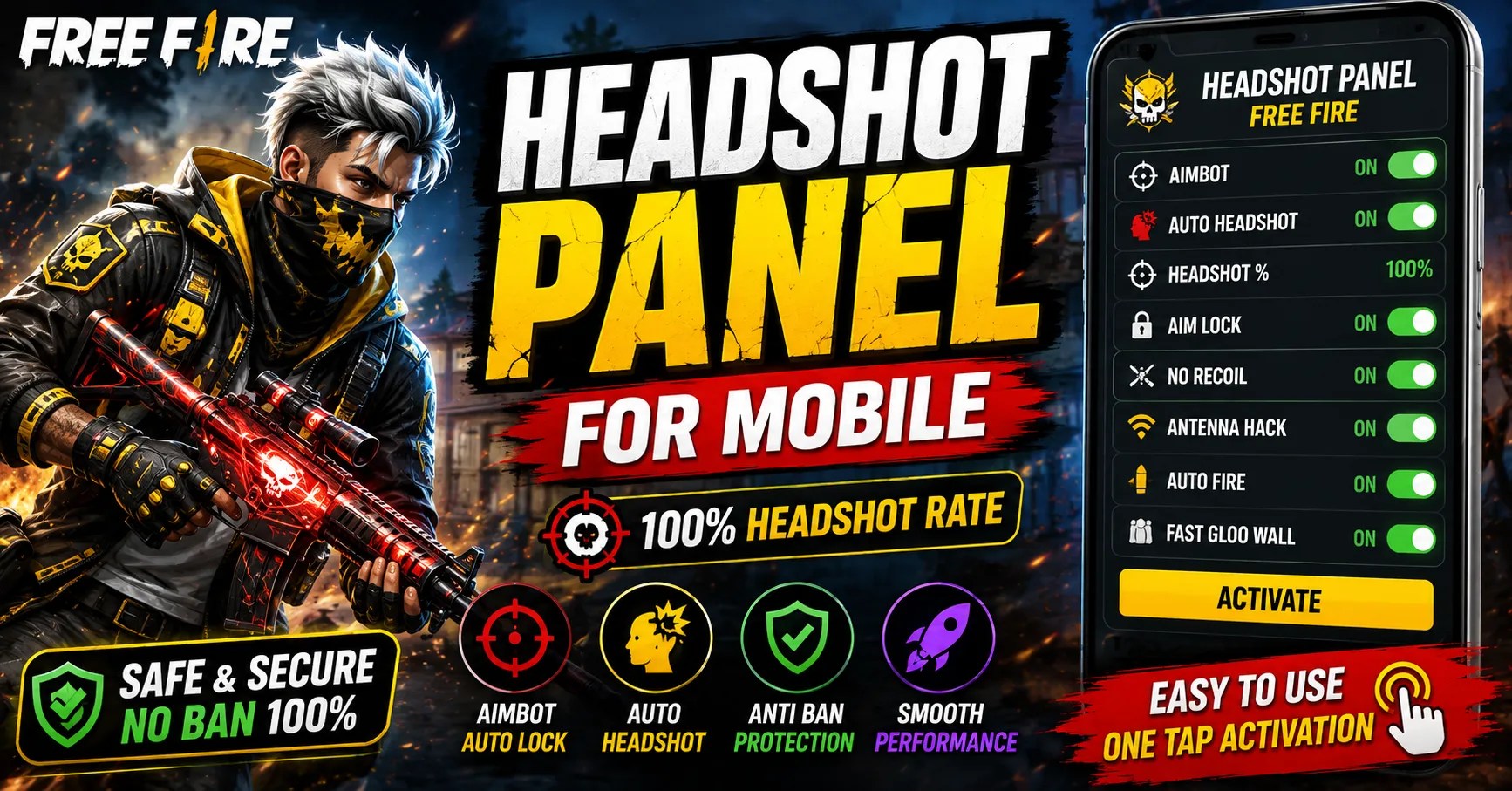 Free Fire Headshot Panel For Mobile