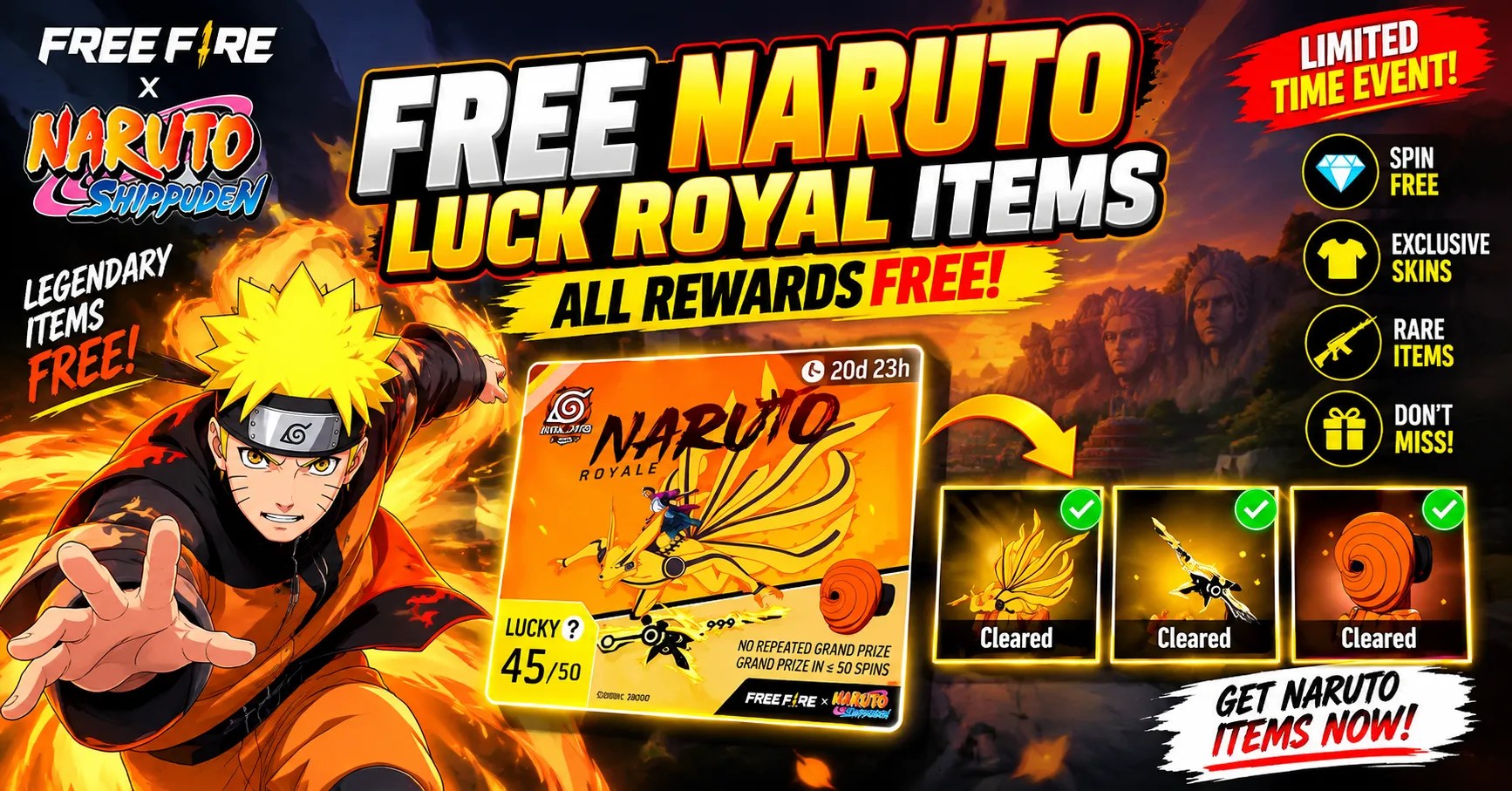 Free Fire Naruto Royal Event