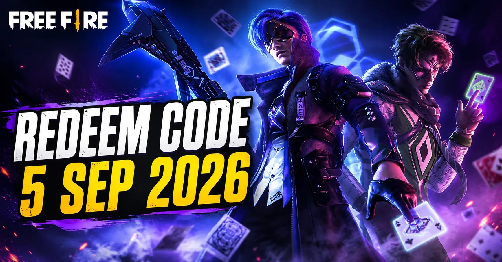 Free Fire Redeem Code 5 Sep 2026