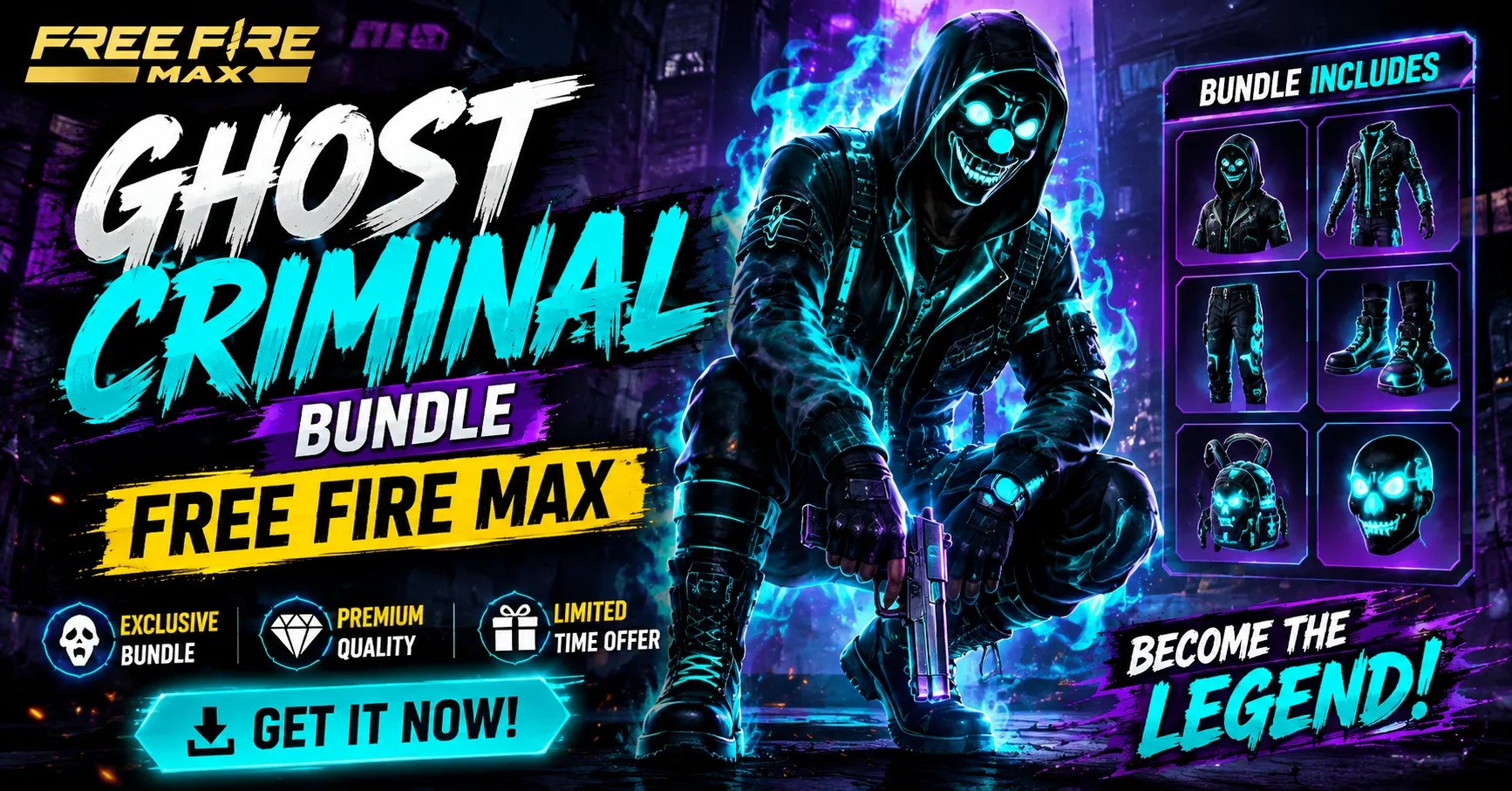 Ghost Criminal Bundle Free Fire Max