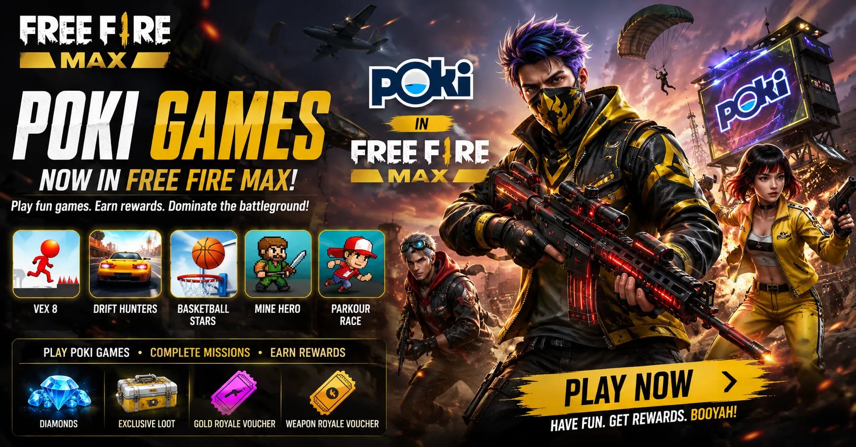 Poki Games in Free Fire Max
