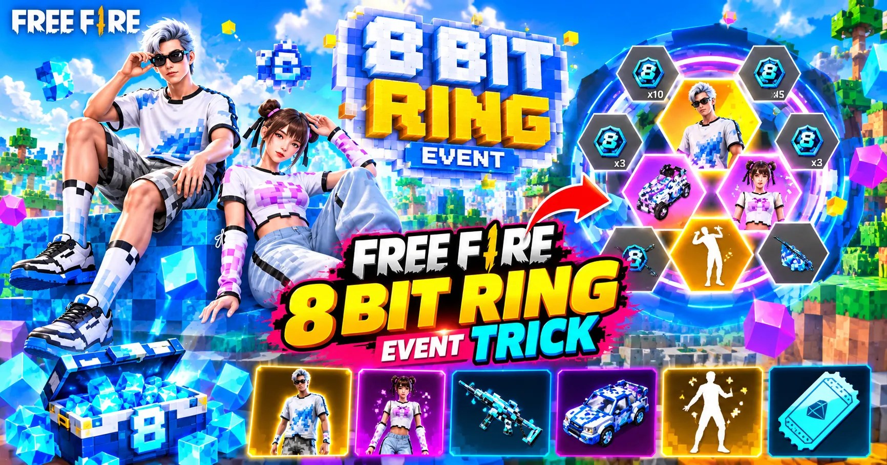 Free Fire 8 Bit Ring Event Trick